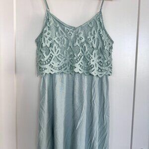 Eyeshadow Lace Teal Dress Size L
